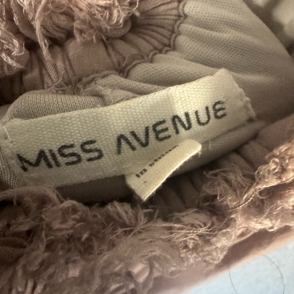 Miss Avenue Lace Bodice Formal Gown • Mauve/Taupe • Size Small • V‑Neck Chiffon - Picture 5 of 6